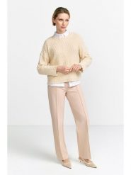 Rich & Royal Sweter w kolorze beżowym rozmiar: XL. Brązowe swetry klasyczne damskie Rich & Royal, xl, ze splotem, bez kołnierzyka. Za 243.84 zł.