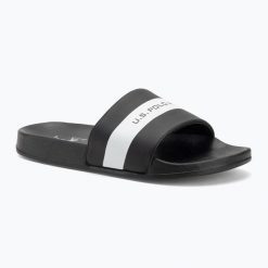 Klapki męskie U.S. Polo Assn. SKYE002. Czarne klapki i japonki męskie U.S. Polo Assn., z materiału. Za 109.99 zł.