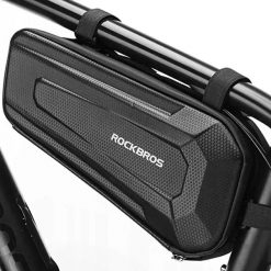 Wodoodporna torba na ramę rowerową ROCKBROS. Czarne torebki klasyczne damskie ROCKBROS, bez wzorów, z materiału, bez dodatków. Za 155.60 zł.