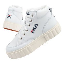Buty Fila Sandblast FFW018710004 białe. Białe buty sportowe na co dzień damskie bez wzorów, ze skóry. Za 328.84 zł.