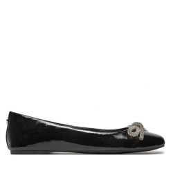 Baleriny Steve Madden. Czarne baleriny damskie Steve Madden, bez wzorów, bez obcasa. Za 269.99 zł.