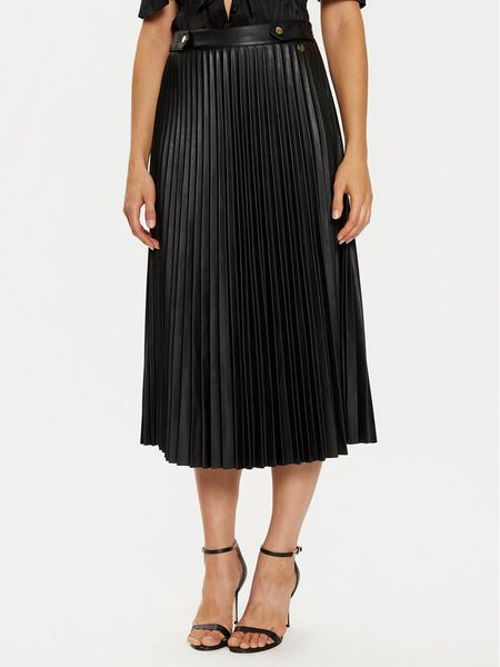 LOLA CASADEMUNT Spódnica plisowana LF2408003 Czarny Regular Fit. Czarne spódniczki damskie lola casademunt, l, bez wzorów, z syntetyku, plisowane. Za 459.99 zł.