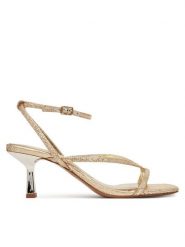 Aldo Sandały Dorinda 14028308 Złoty. Żółte sandały damskie Aldo, bez wzorów, ze skóry, bez obcasa, na szpilce. Za 339.99 zł.