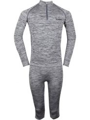 Bielizna górna dla mężczyzn Fundango Seamless Halfzip. Szara bielizna termoaktywna męska Fundango, m, bez wzorów, z materiału. Za 219.90 zł.