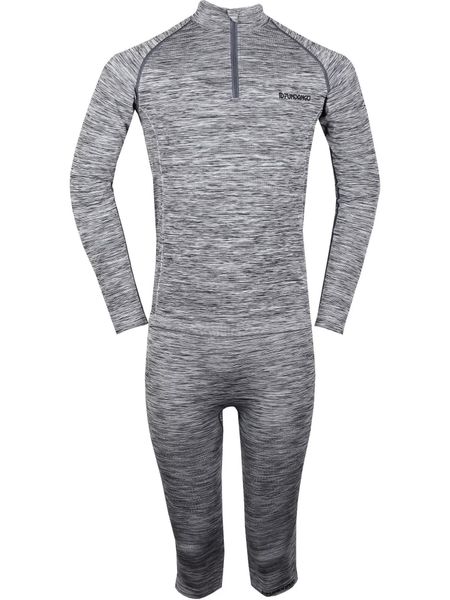 Bielizna górna dla mężczyzn Fundango Seamless Halfzip. Szara bielizna termoaktywna męska Fundango, m, bez wzorów, z materiału. Za 219.90 zł.