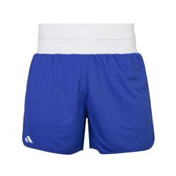 Krótkie spodenki bokserskie dla kobiet adidas. Niebieskie szorty damskie Adidas, bez wzorów, sportowe. Za 161.50 zł.