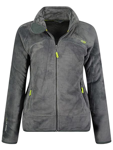 Geographical Norway Kurtka polarowa "Upaline" w kolorze szarym rozmiar: XL. Szare kurtki damskie Geographical Norway, xl, bez wzorów, z materiału, bez kaptura. Za 95.69 zł.