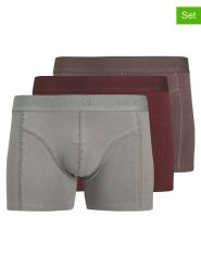 Jack & Jones Bokserki (3 pary) "Jacordinary" w kolorze szaro-brązowo-czerwonym rozmiar: XXL. Brązowe bokserki męskie Jack & Jones, bez wzorów. Za 83.42 zł.
