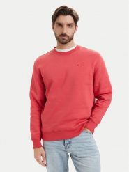 Tommy Jeans Bluza DM0DM20741 Koralowy Regular Fit. Pomarańczowe bluzy bez kaptura męskie Tommy Jeans, m, z bawełny. Za 289.99 zł.