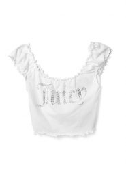 Juicy Couture Top w kolorze białym rozmiar: S. Białe topy damskie Juicy Couture, s, bez wzorów, bez kołnierzyka. Za 86.99 zł.