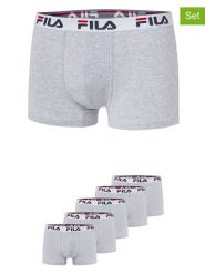 Fila Bokserki (5 par) w kolorze szarym rozmiar: XL. Szare bokserki męskie Fila, bez wzorów. Za 118.01 zł.