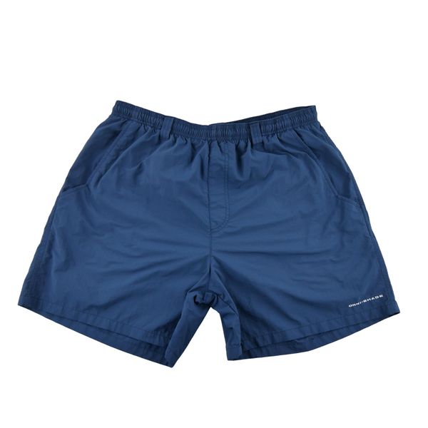 Second life - Columbia spodenki kąpielowe męskie Omni-Shade PFG - Jak nowy. Niebieskie kąpielówki męskie Columbia, l, z nylonu, żeglarskie. Za 85.16 zł.