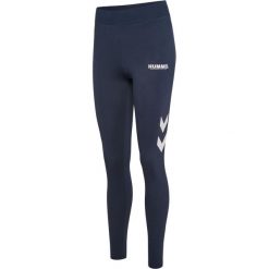 Damskie legginsy z wysokim stanem Hummel Legacy. Niebieskie legginsy damskie HUMMEL, bez wzorów. Za 136.50 zł.