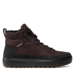 Kozaki ECCO. Brązowe buty zimowe męskie ECCO, z gore-texu, bez zapięcia. Za 779.99 zł.