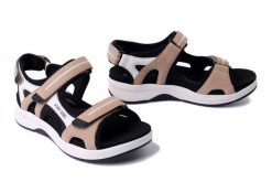 JOSEF SEIBEL 97302 TE380 202 Estelle 02 beige multi, sandały damskie. Brązowe sandały damskie Josef Seibel, bez wzorów, bez obcasa. Za 351.92 zł.
