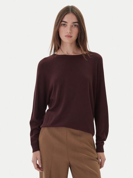 Kontatto Sweter 3M0820C Brązowy Regular Fit. Brązowe swetry klasyczne damskie Kontatto, m, z syntetyku, bez kołnierzyka. Za 259.99 zł.