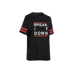Koszulka do tańca miejskiego unisex. Czarne t-shirty damskie DOMYOS, bez wzorów, z bawełny, bez kołnierzyka. Za 54.99 zł.