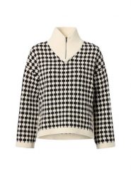 Msch Copenhagen Wełniany sweter - MSCHAmaria Kobiety Wełna biały|czarny, XS/S. Białe swetry klasyczne damskie MSCH Copenhagen, s, z wełny, bez kołnierzyka. Za 329.95 zł.