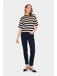 SAINT TROPEZ Sweter w kolorze czarno-beżowym rozmiar: S. Brązowe swetry klasyczne damskie Saint Tropez, s, z wiskozy, bez kołnierzyka. Za 96.60 zł.