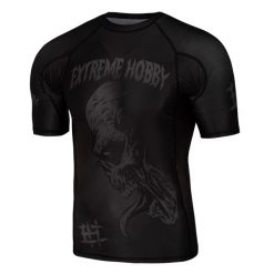 Koszulka Męska na siłownię rashguard MMA EXTREME HOBBY NIGHTMARE 2. Czarne bielizna termoaktywna męska EXTREME HOBBY, m, bez wzorów, z bawełny. Za 199.00 zł.