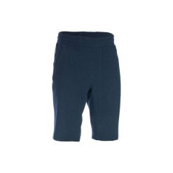Spodenki Slim Gym & Pilates 520 męskie. Niebieskie szorty męskie DOMYOS, m, z bawełny, na fitness i siłownię. Za 49.99 zł.