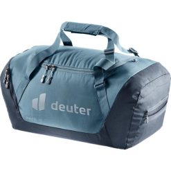 Torba podróżna deuter Duffel. Niebieskie torebki klasyczne damskie Deuter, bez wzorów, z materiału, bez dodatków. Za 359.99 zł.