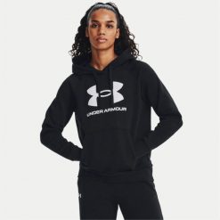 Bluza z kapturem damska Under Armour Rival Fleece Big Logo Hoody. Czarne bluzy sportowe damskie Under Armour, xs. Za 159.99 zł.