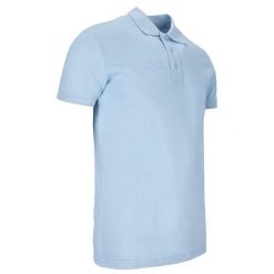 Koszulka Polo KEEZA Velve. Niebieskie bluzki damskie KEEZA, bez wzorów, bez ramiączek. Za 68.00 zł.