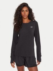 Reebok Koszulka techniczna RK25184CCW Czarny Slim Fit. Czarne bluzki sportowe damskie Reebok, xs, bez wzorów, z syntetyku, bez ramiączek. Za 199.99 zł.