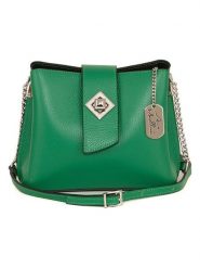 Anna Morellini Skórzana torebka w kolorze zielonym - 22 x 19 x 10 cm rozmiar: onesize. Zielone torebki klasyczne damskie Anna Morellini, bez wzorów, z materiału, bez dodatków. Za 139.20 zł.