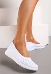 Białe Płaskie Tenisówki Zdobione Cyrkoniami Lomadia. Białe trampki i tenisówki damskie Renee, z aplikacjami. Za 39.99 zł.