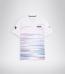 Koszulka do tenisa z krótkim rekawem męska Diadora SS POLO ICON. Białe koszulki polo męskie Diadora, m, bez wzorów, z poliamidu, bez ramiączek. Za 200.00 zł.