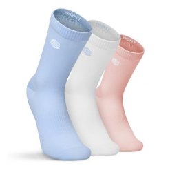 Sportowe skarpetki tenisowe trójpak Siroko 3Motion Mix. Niebieskie skarpetki damskie SIROKO, bez wzorów, z tkaniny. Za 83.00 zł.