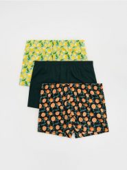 3 pack bokserek Loose - żółty. Żółte bokserki męskie Reserved, bez wzorów. W wyprzedaży za 59.99 zł.