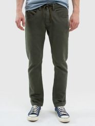 BIG STAR Dżinsy "Joggse" - Regular fit - w kolorze oliwkowym rozmiar: XXL. Brązowe jeansy męskie Big Star. Za 114.44 zł.