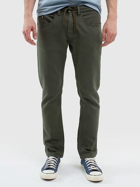BIG STAR Dżinsy "Joggse" - Regular fit - w kolorze oliwkowym rozmiar: XXL. Brązowe jeansy męskie Big Star. Za 114.44 zł.