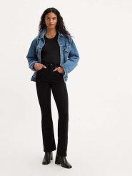 Levi's Dżinsy "725" - Bootcut fit - w kolorze czarnym rozmiar: W24/L32. Czarne jeansy damskie Levi's, z podwyższonym stanem. Za 144.92 zł.