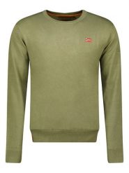 Geographical Norway Sweter w kolorze khaki rozmiar: S. Brązowe swetry męskie Geographical Norway, s, bez wzorów, bez kołnierzyka. Za 134.95 zł.