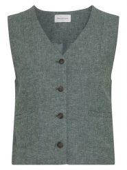 MOSS COPENHAGEN Kamizelka w kolorze zielonym rozmiar: L. Zielone kamizelki damskie MOSS COPENHAGEN, l. Za 149.45 zł.