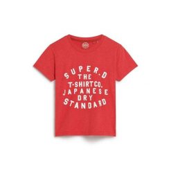 Dopasowana koszulka z nadrukiem 3D dla kobiet Superdry. Czerwone bluzki sportowe damskie Superdry., bez wzorów, bez ramiączek. Za 122.15 zł.