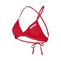 Damski top do kostiumu kąpielowego Arena Team Solid. Czarne bikini damskie Arena, bez wzorów. Za 149.50 zł.