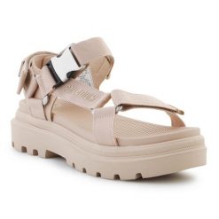Sandały Palladium Pallacruise Strap 97465-235-M beżowy. Brązowe sandały damskie bez wzorów, bez obcasa. Za 517.53 zł.
