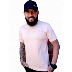 Koszulka T-shirt męska CHAMPION bawełna. Czerwone t-shirty męskie CHAMPION, m, bez wzorów, z bawełny, bez kołnierzyka. Za 119.00 zł.