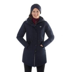 Parka dla kobiet QHP Linde. Niebieskie parki damskie QHP, na zimę, m, bez wzorów, z poliesteru. Za 536.50 zł.