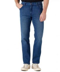 WRANGLER TEXAS MĘSKIE SPODNIE JEANSOWE JEANSY DZWONY LEON BLUE W121AG42B 112329006. Niebieskie jeansy męskie Wrangler. Za 229.99 zł.