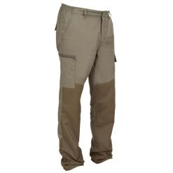 Spodnie outdoor renfort 100. Brązowe spodnie materiałowe męskie SOLOGNAC, bez wzorów, z bawełny, sportowe. Za 129.99 zł.