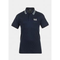 Koszulka polo męska EA7 Emporio Armani sportowa granatowa (6DPF14-PJZSZ-1562). Niebieskie koszulki polo męskie EA7, m, bez wzorów, bez ramiączek. Za 309.00 zł.