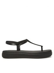 Melissa Sandały Sun Leme Platform Ad 35959 Czarny. Czarne sandały damskie Melissa, bez wzorów, z tworzywa sztucznego, bez obcasa, na płaskiej podeszwie. Za 199.99 zł.
