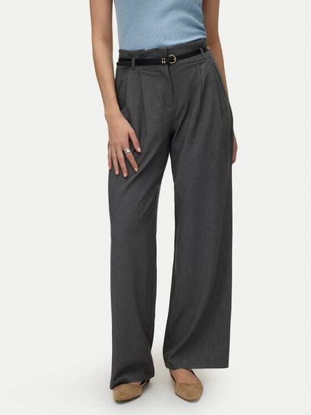 Vero Moda Spodnie materiałowe Tahia 10340300 Szary Wide Leg. Szare spodnie materiałowe damskie Vero Moda, bez wzorów, z materiału. Za 121.99 zł.