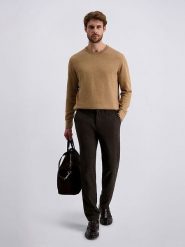 Pierre Cardin Spodnie chino w kolorze ciemnobrązowym rozmiar: W36/L34. Brązowe spodnie materiałowe męskie Pierre Cardin, z aplikacjami. Za 179.95 zł.